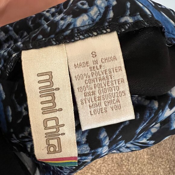 Mimi Chica Blue & Black Medallion Print High-Low Skirt - Picture 2 of 2